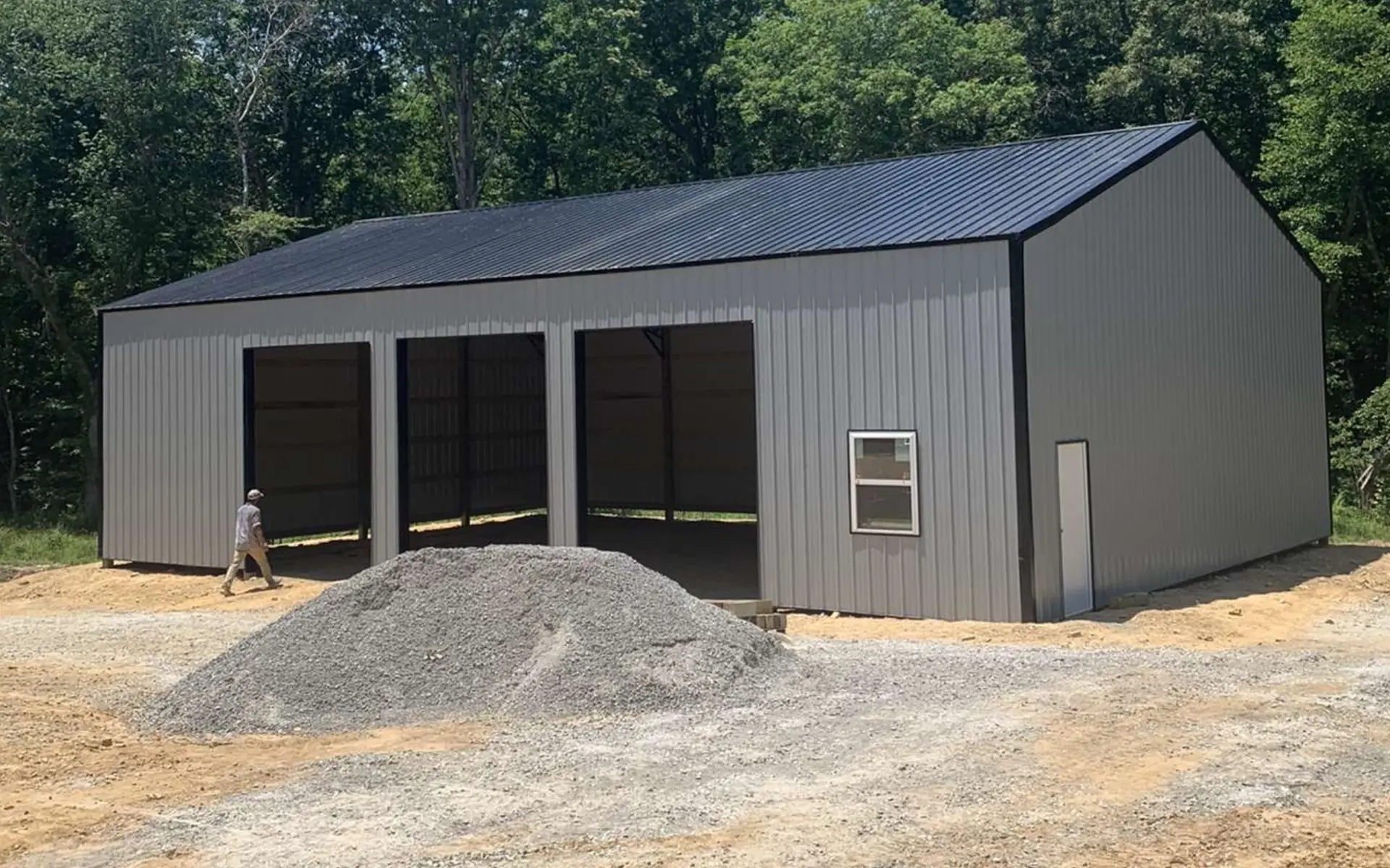 multi car garage pre enginered metal building