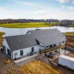 aerial photo of a luxury custom built home in crossville tennessee