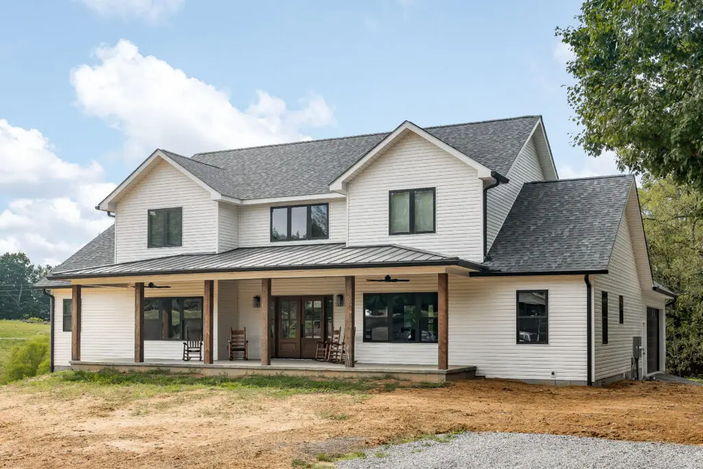 Close up view of The Henry luxury custom home in Monterey Tennessee