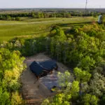 sky view of a residential custom home project