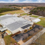 aerial photo of a steel metal building in jamestown tennessee