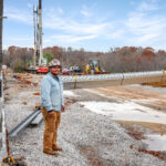 Man standing in front of the construction for Winsupply cookeville