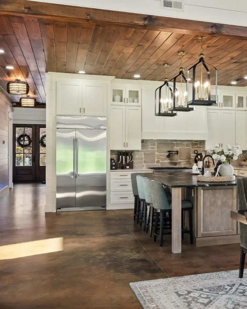 concrete floors in a custom home built by etc