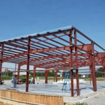 Structural steel frame erection for 9,600 sq ft metal building in Crossville, TN